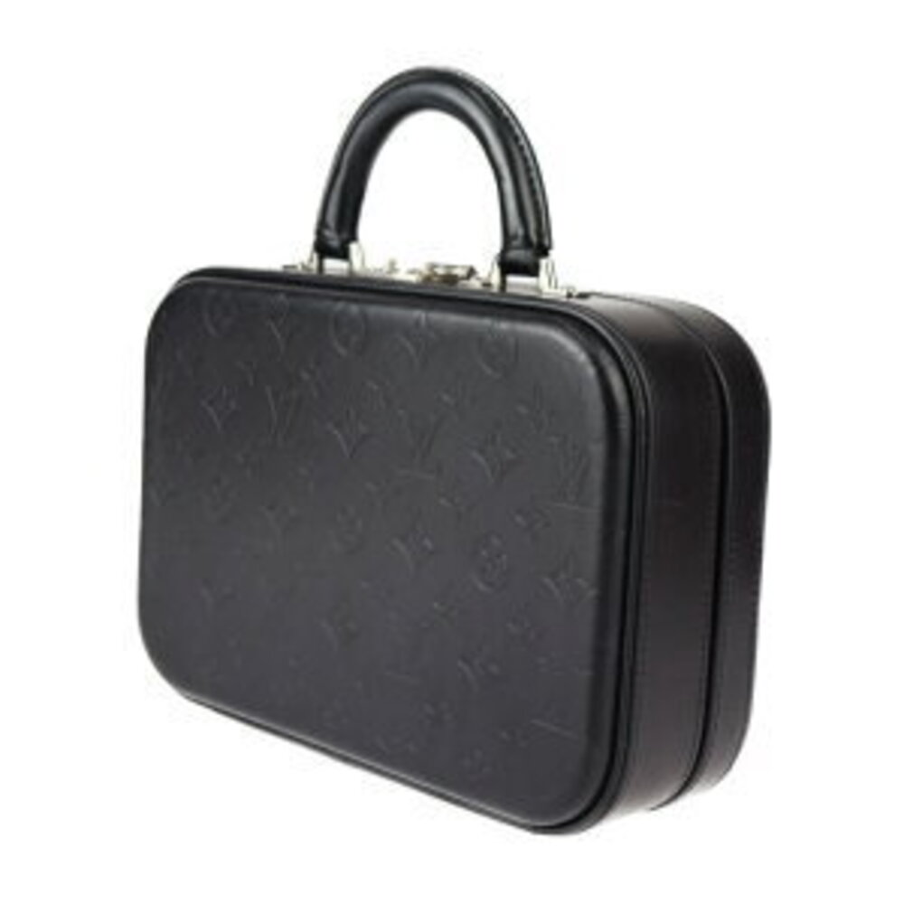 Louis Vuitton Monogram Valisette black Glace trunk leather handbag